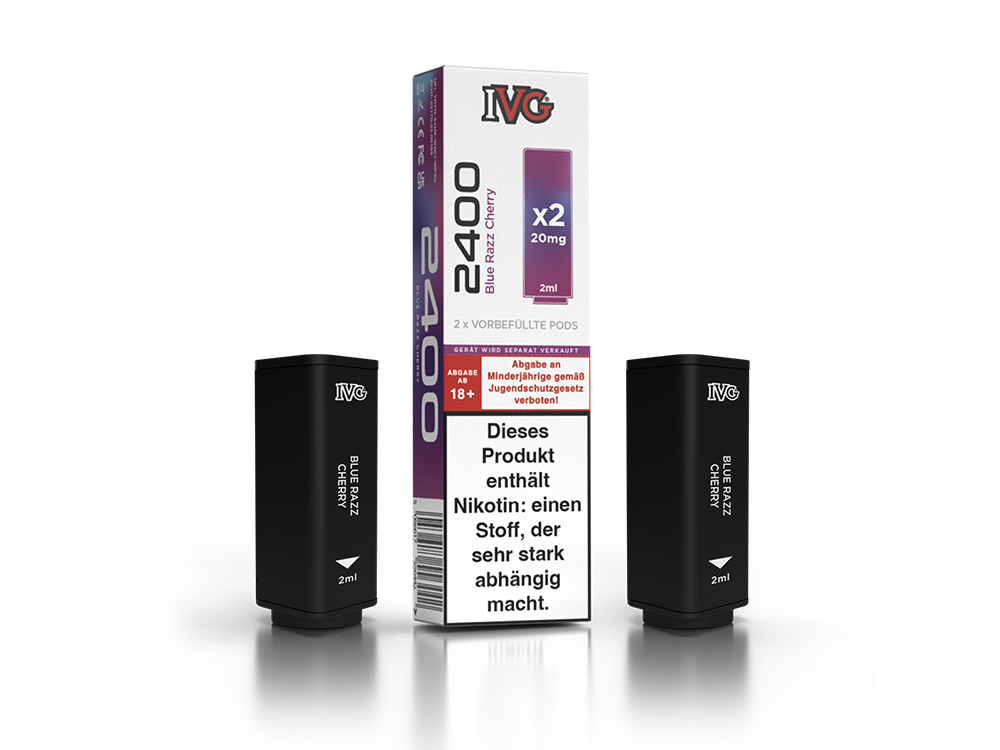 IVG - 2400 Pod Blue Razz Cherry 20 mg/ml (2 Stück pro Packung)