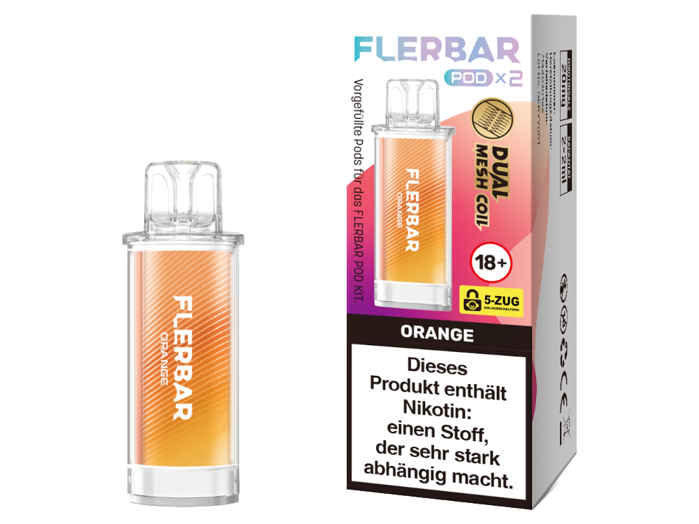 Flerbar - POD Orange 20 mg/ml (2 Stück pro Packung)