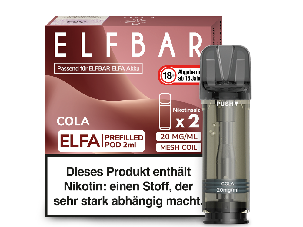Elfbar - Elfa Pod Cola 20mg/ml (2 Stück pro Packung)