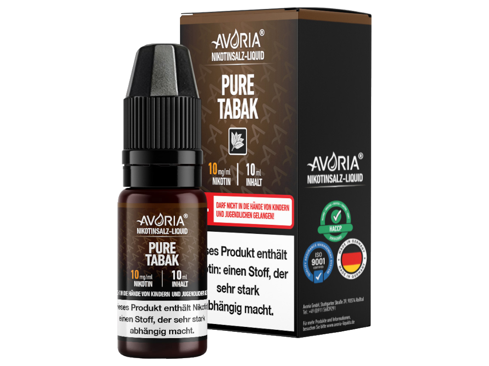 Avoria - Pure Tabak - Nikotinsalz Liquid 20 mg/ml