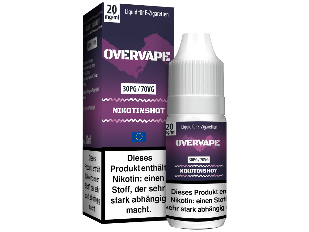 Overvape - 10ml Nikotin Shot 30PG/70VG 20 mg/ml