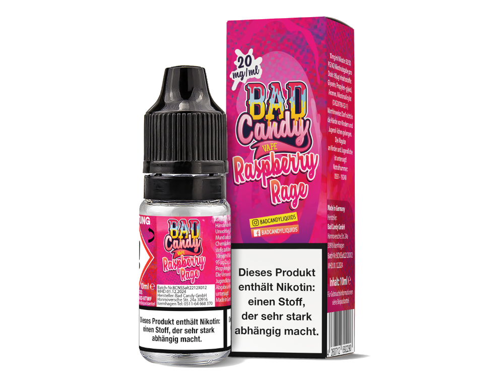 Bad Candy Liquids - Raspberry Rage - Nikotinsalz Liquid 20 mg/ml