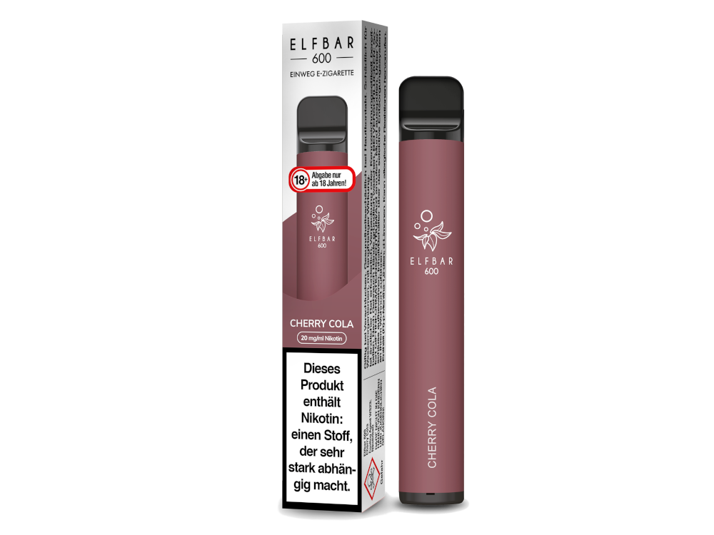Elfbar 600 Einweg E-Zigarette - Cherry Cola 20 mg/ml