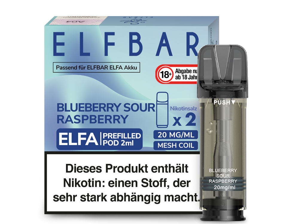 Elfbar - Elfa Pod Blueberry Sour Raspberry 20mg/ml (2 Stück pro Packung)