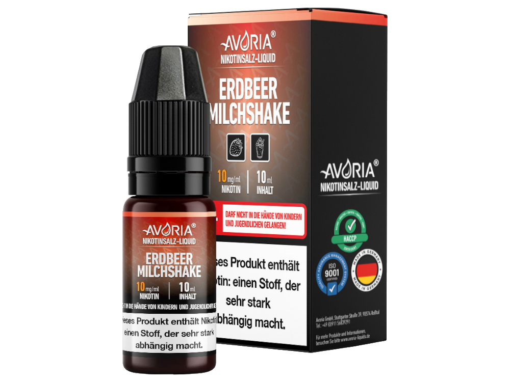 Avoria - Erdbeer-Milchshake - Nikotinsalz Liquid 20 mg/ml