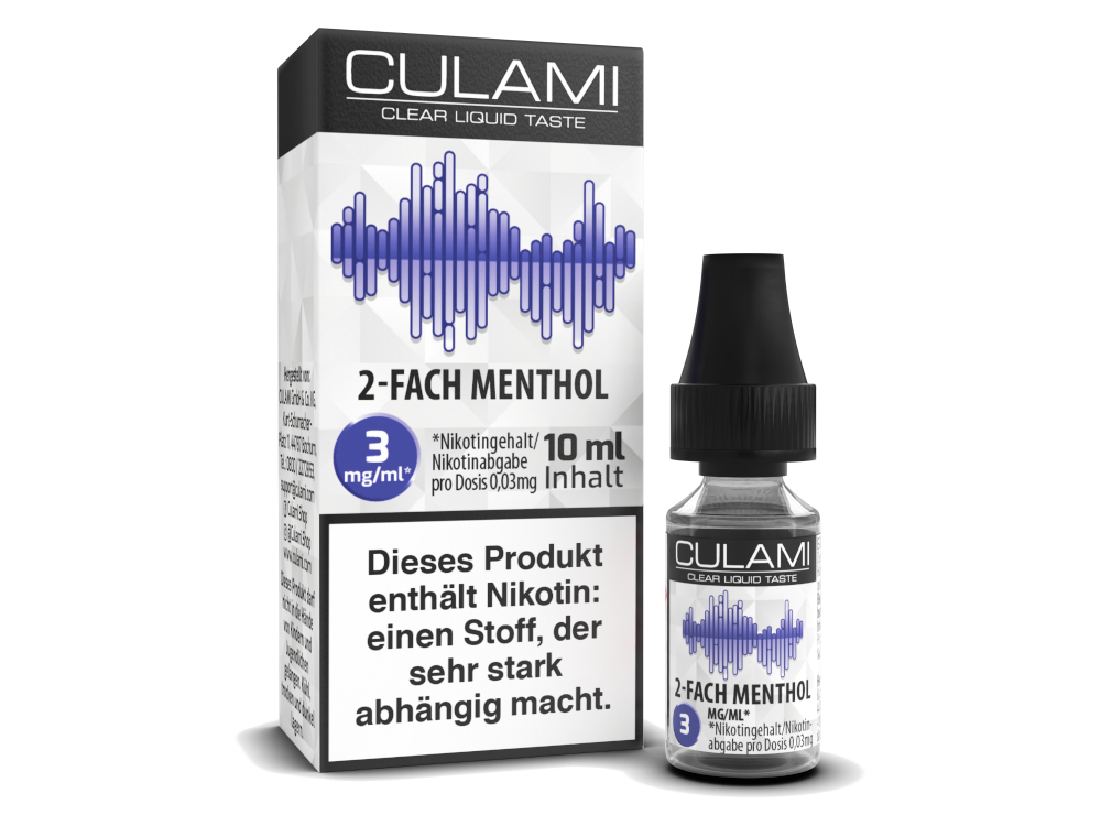 Culami - 2-Fach Menthol E-Zigaretten Liquid 3 mg/ml