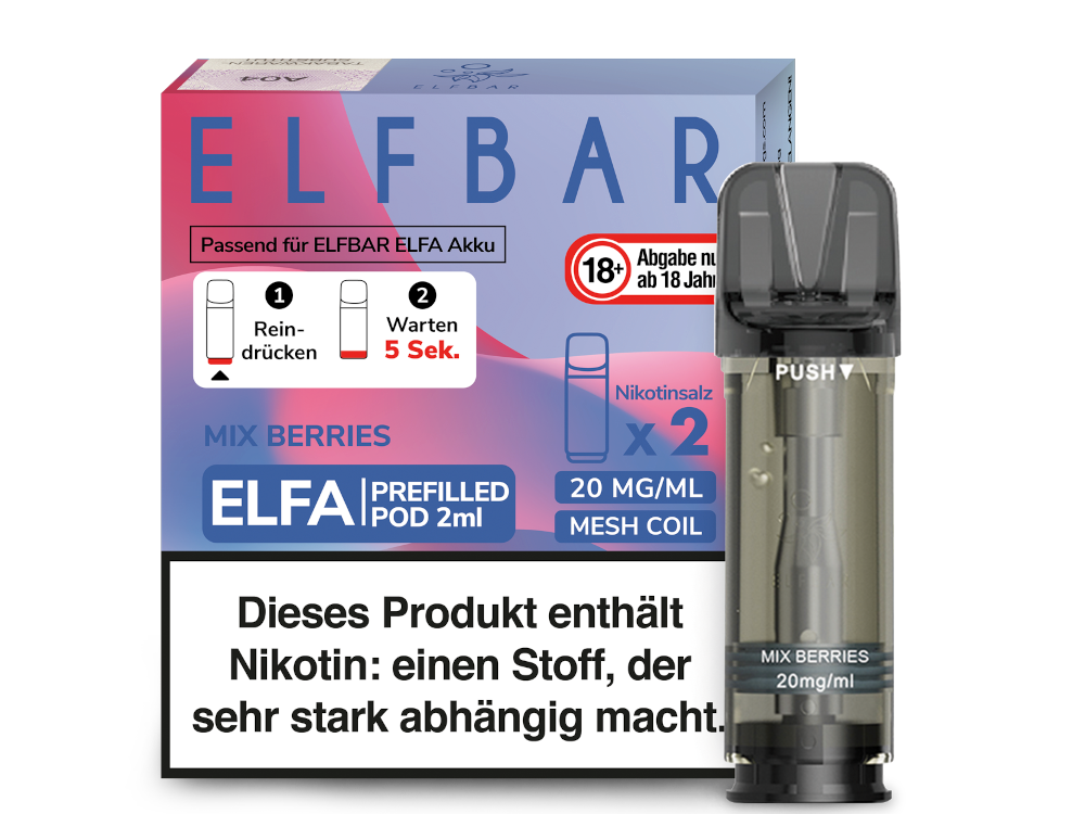 Elfbar - Elfa Pod Mix Berries 20mg/ml (2 Stück pro Packung)