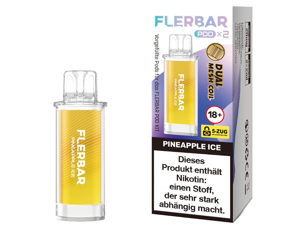 Flerbar - POD Pineapple Ice 20 mg/ml (2 Stück pro Packung)
