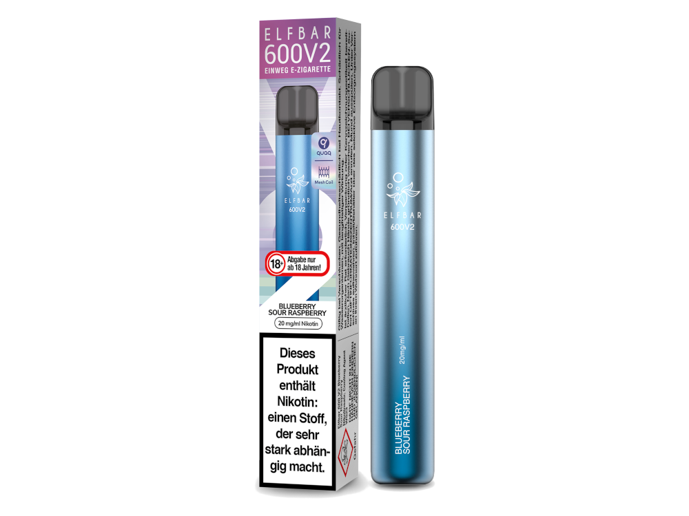 Elfbar 600 V2 Einweg E-Zigarette - Blueberry Sour Raspberry 20 mg/ml