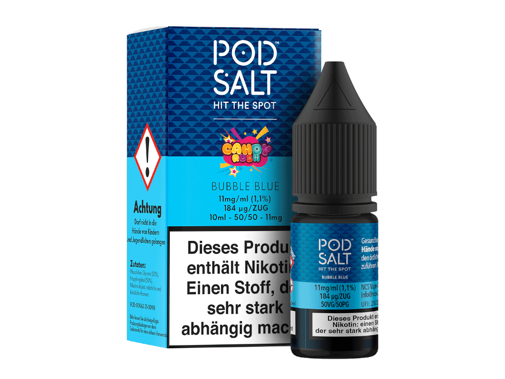 Pod Salt Fusion - Bubble Blue - Nikotinsalz Liquid 11 mg/ml