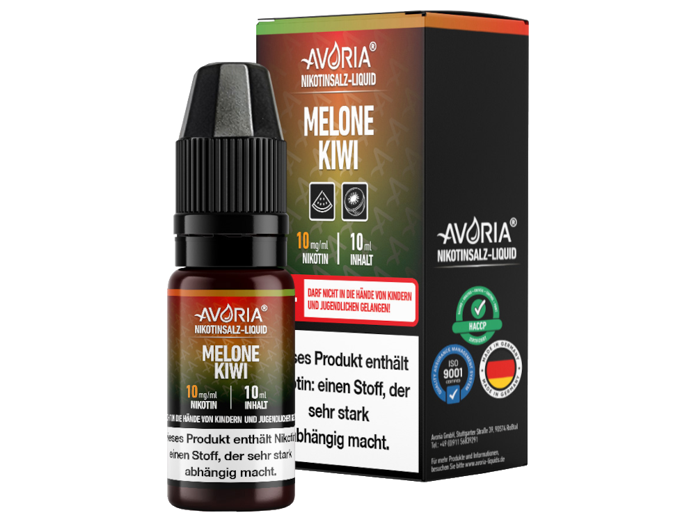 Avoria - Melone-Kiwi - Nikotinsalz Liquid 10 mg/ml