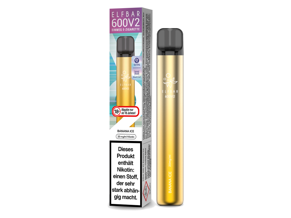 Elfbar 600 V2 Einweg E-Zigarette - Banana Ice 20 mg/ml