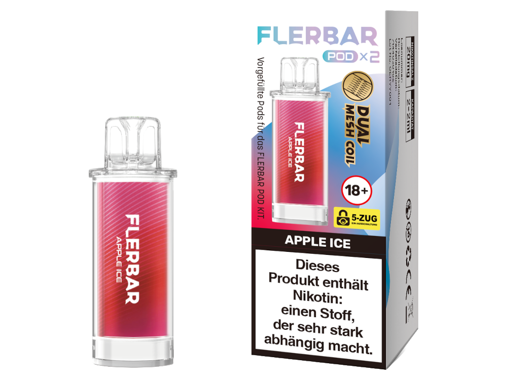 Flerbar - POD Apple Ice 20 mg/ml (2 Stück pro Packung)