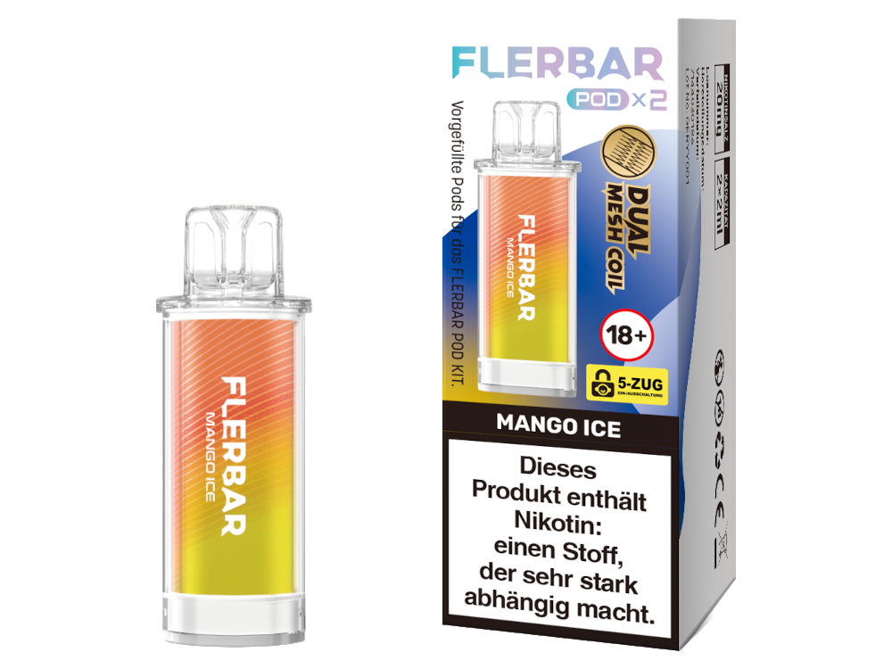 Flerbar - POD Mango Ice 20 mg/ml (2 Stück pro Packung)
