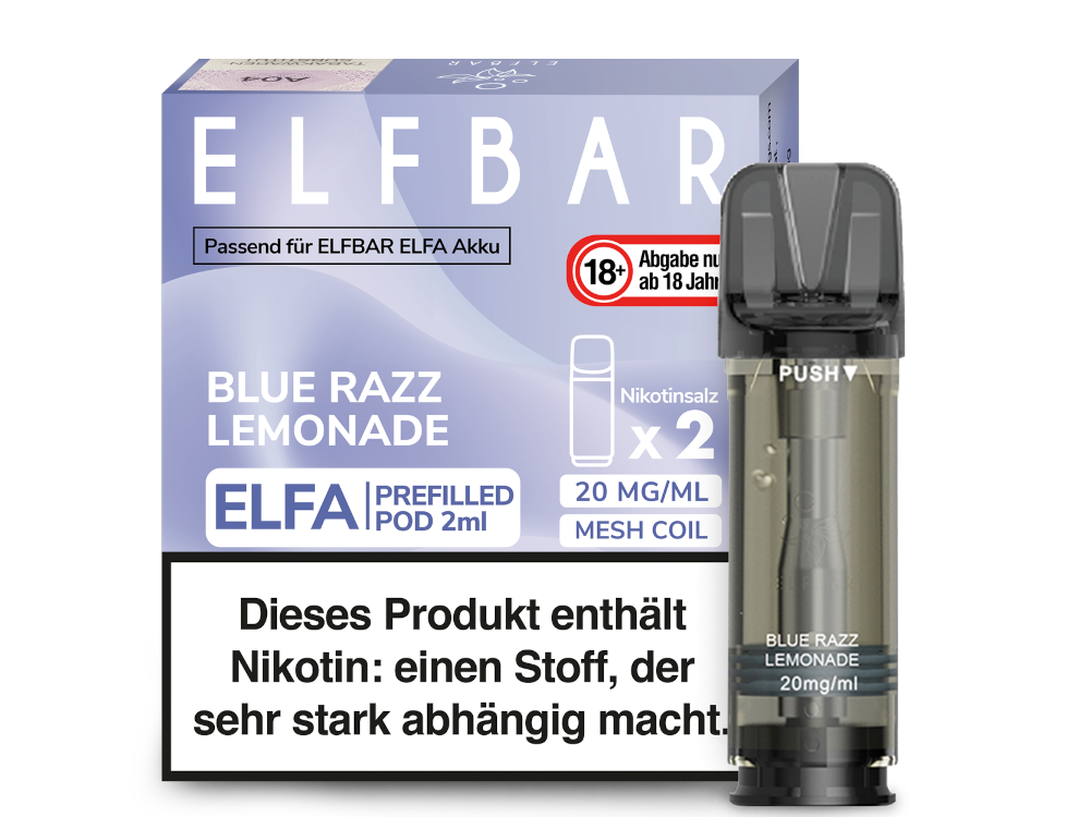 Elfbar - Elfa Pod Blue Razz Lemonade 20mg/ml (2 Stück pro Packung)