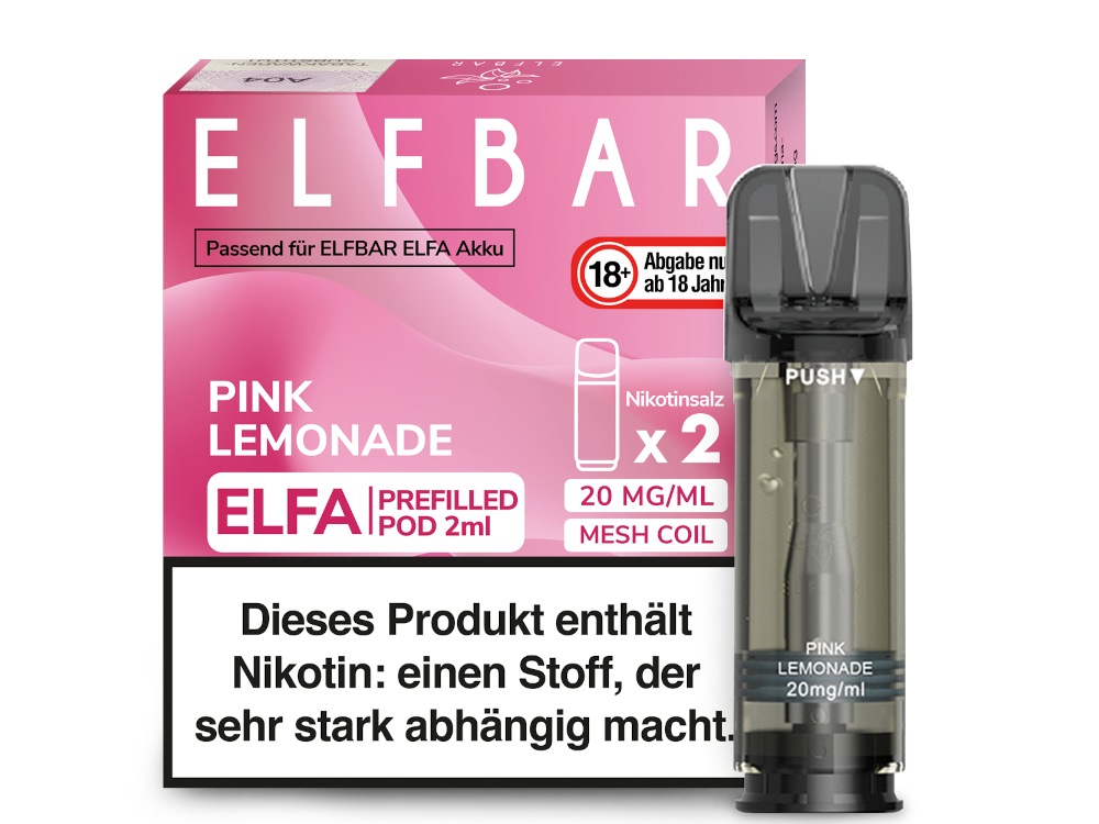 Elfbar - Elfa Pod Pink Lemonade 20mg/ml (2 Stück pro Packung)