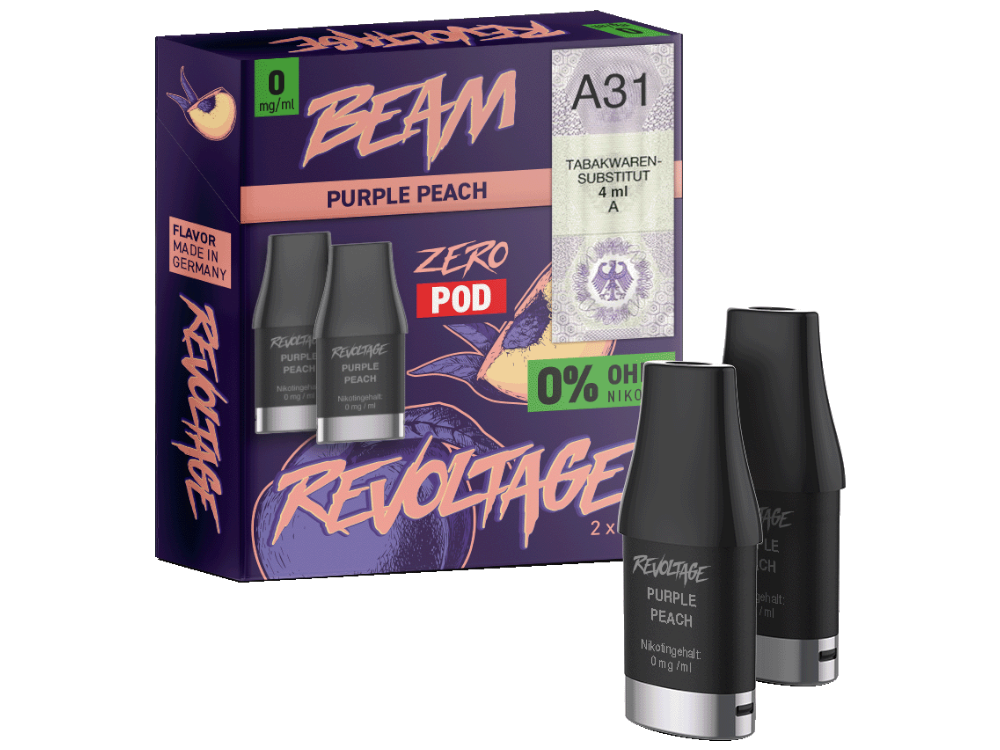 Revoltage - Beam Pod Purple Peach 0 mg/ml (2 Stück pro Packung)