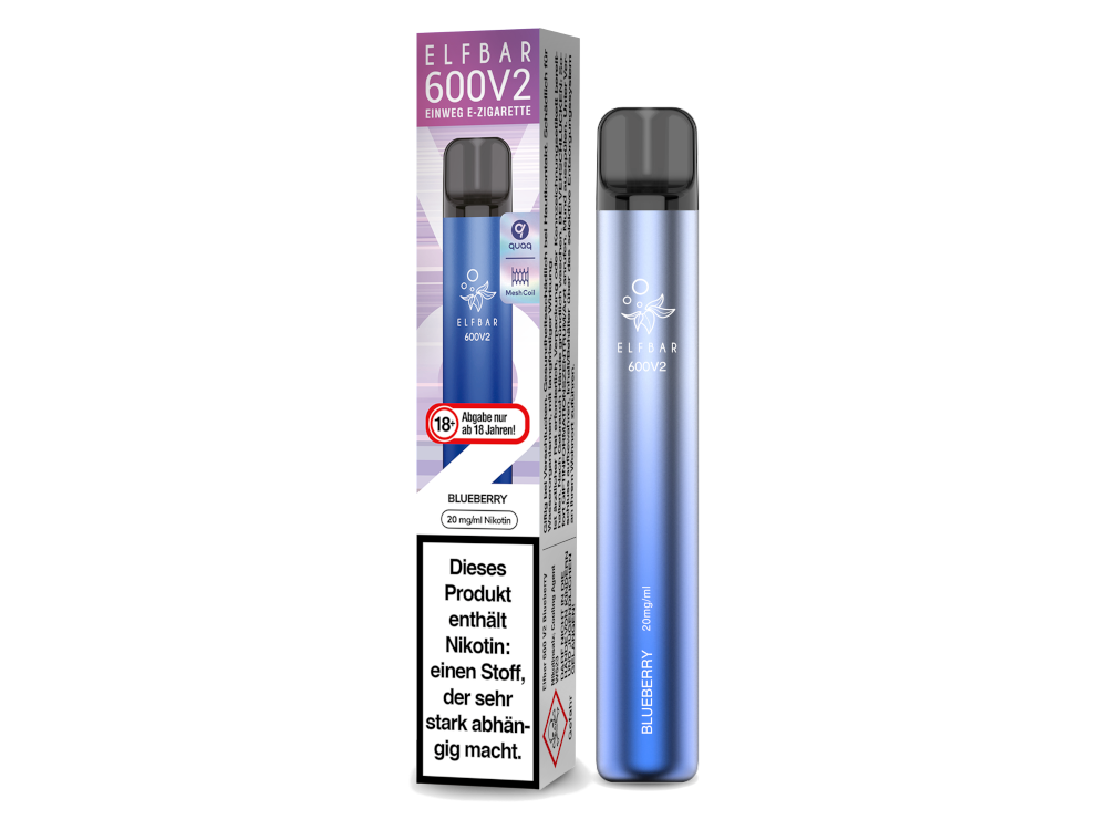 Elfbar 600 V2 Einweg E-Zigarette - Blueberry 20 mg/ml