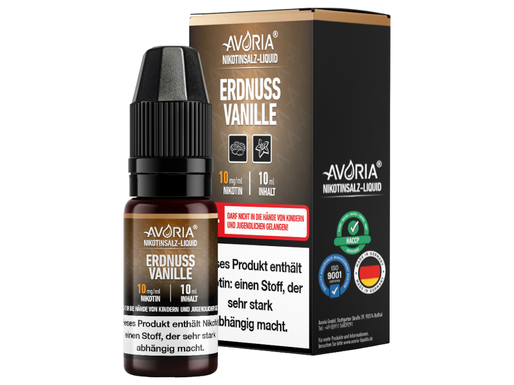 Avoria - Erdnuss-Vanille - Nikotinsalz Liquid 10 mg/ml