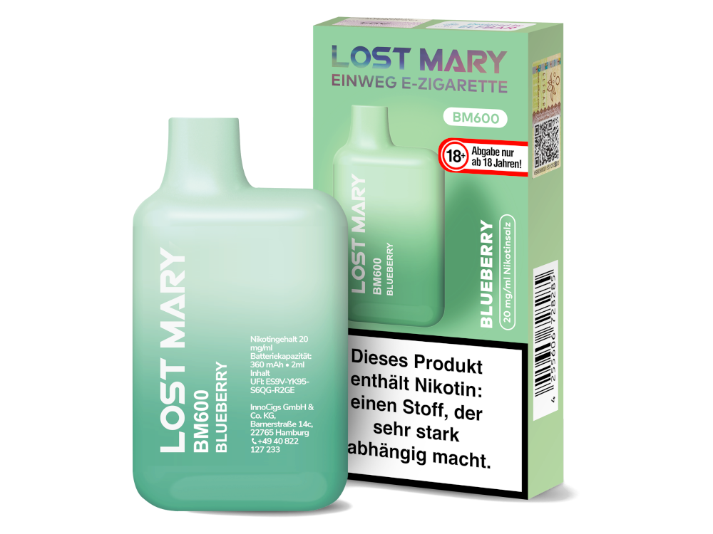 Lost Mary - BM600 Einweg E-Zigarette - Blueberry 20mg/ml