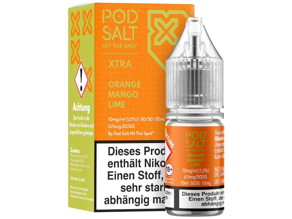 Pod Salt X - Orange Mango Lime - Nikotinsalz Liquid 10 mg/ml