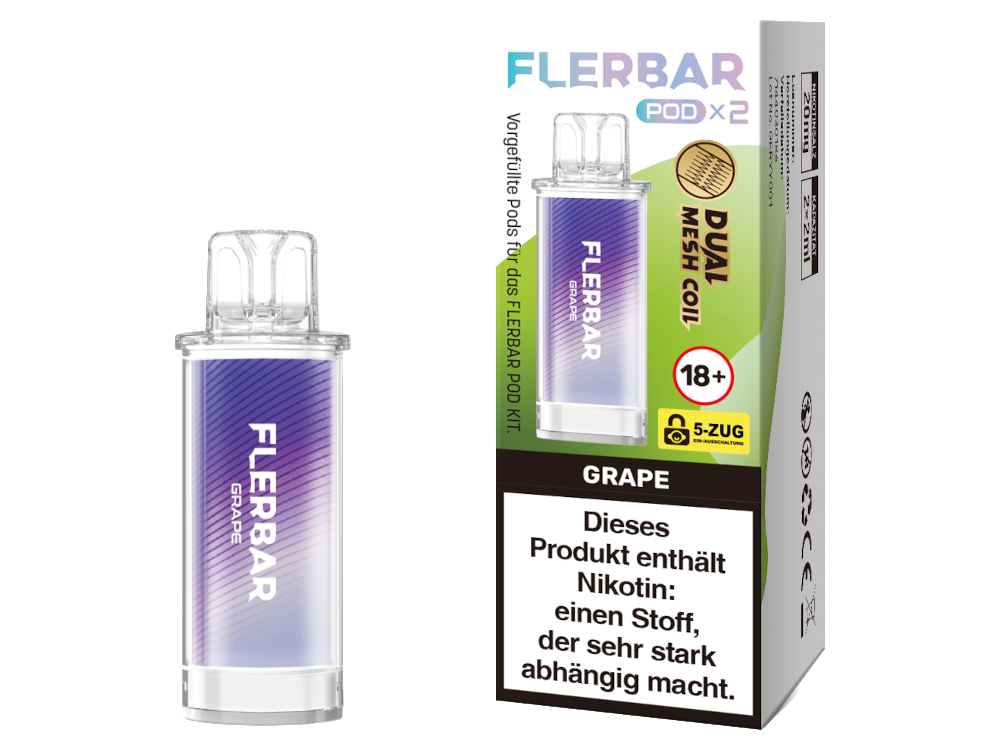 Flerbar - POD Grape 20 mg/ml (2 Stück pro Packung)