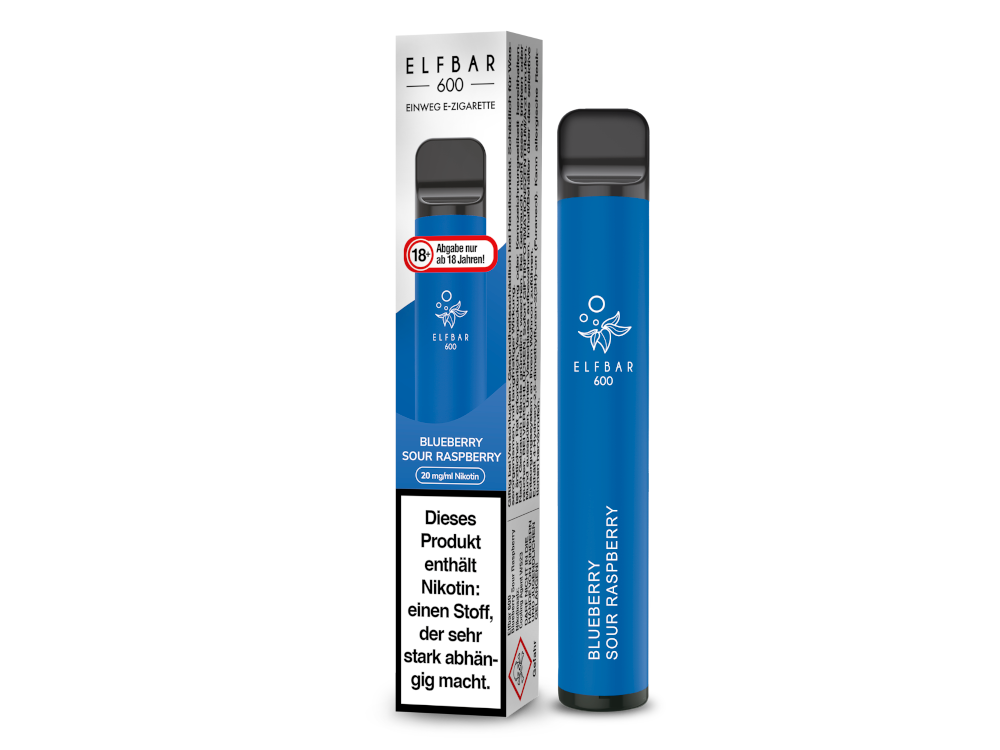 Elfbar 600 Einweg E-Zigarette - Blueberry Sour Raspberry 20 mg/ml